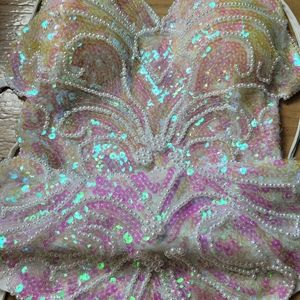 Tie Sequin Bodysuit